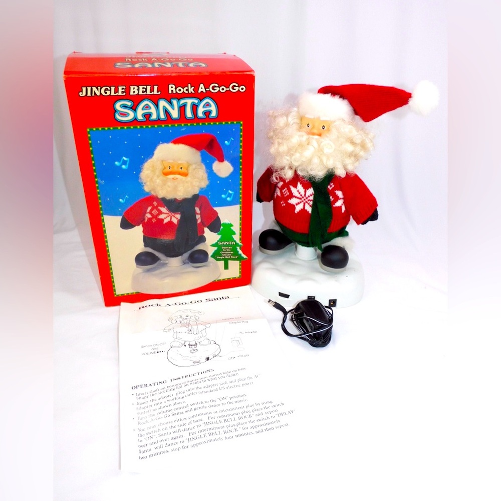 Jingle Bell Rock A Go Go Santa Christmas Fantasy Musical Songs 12” Vtg 1992 Rare
